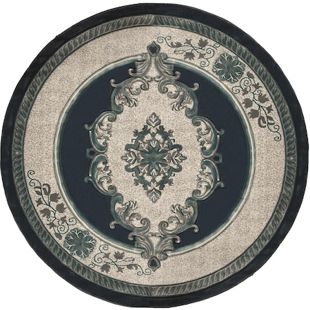 United Weavers Of America 7 ft. 10 in. Bristol Fallon Aqua Round Rug 2050 10563 88R